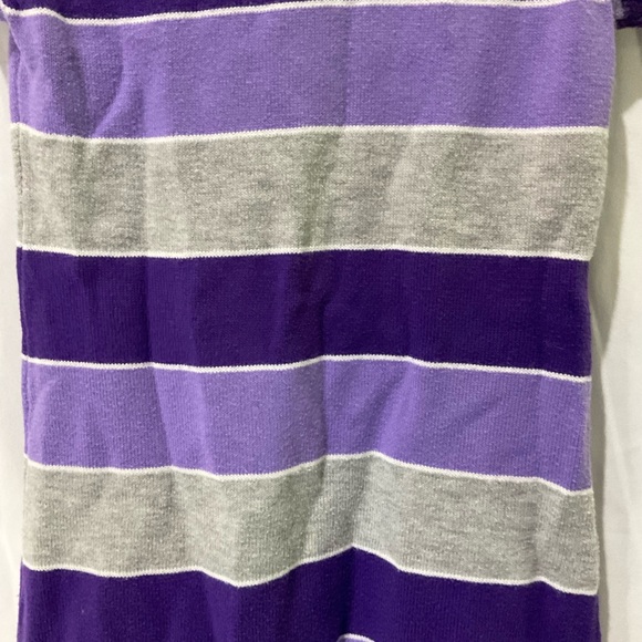 Children’s Place Girls Striped Everyday Short Sleeve Dress Size 5/6 Purple/Grey - Picture 14 of 16